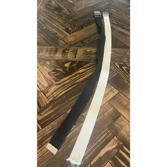 US Navy Canvas Belt Silver Nickel Men Military Bundle Service Uniform Hiking - Picture 3 of 9